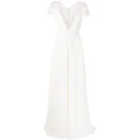 jenny packham robe de mariée en résille à pois - blanc