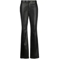ralph lauren collection pantalon droit à taille haute - noir