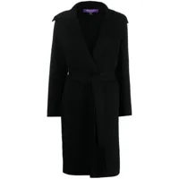 ralph lauren collection manteau cameo à taille nouée - noir