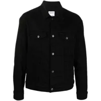 marcelo burlon county of milan veste en jean à logo imprimé au dos - noir