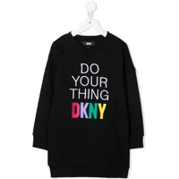 dkny kids robe-sweat 'do your thing' - noir