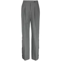 karl lagerfeld pantalon de tailleur à coupe ample - gris