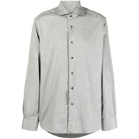 corneliani chemise boutonnée à col pointu - gris