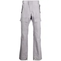 misbhv pantalon cargo à design réfléchissant - gris