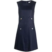 a.n.g.e.l.o. vintage cult robe évasée à design sans manches (années 1960) - bleu