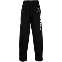 gmbh pantalon de jogging en coton biologique à logo imprimé - noir