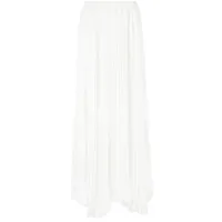 styland jupe longue plissée à taille haute - blanc
