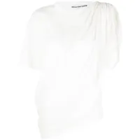alexander wang t-shirt à détail drapé - blanc