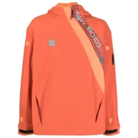 a-cold-wall* veste de sport en polaire à logo imprimé - orange