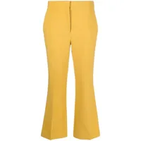 rochas pantalon évasé à coupe courte - jaune