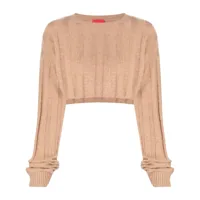 cashmere in love pull remy crop - marron