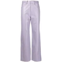 rotate pantalon en cuir artificiel - violet