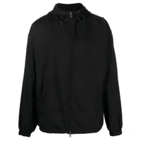 diesel veste zippée à logo en jacquard - noir
