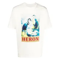 heron preston t-shirt à logo imprimé - blanc