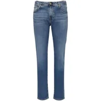 ag jeans jean slim à effet délavé - bleu