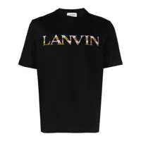 lanvin t-shirt à logo contrastant - noir