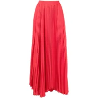 styland jupe longue à design plissé - rouge
