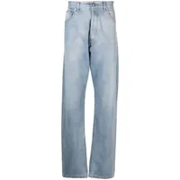 vetements pantalon en jean à coupe ample - bleu