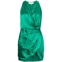 michelle mason robe drapée à dos-nu - vert
