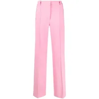 blumarine pantalon droit à taille haute - rose