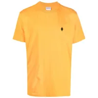 marcelo burlon county of milan t-shirt à logo brodé - orange