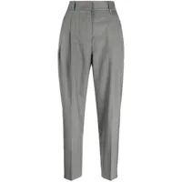 fabiana filippi pantalon de tailleur à design plissé - gris