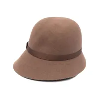borsalino chapeau cloche en feutre - marron