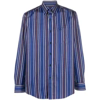 paul & shark chemise boutonnée à rayures - bleu