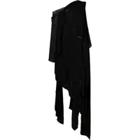 yohji yamamoto robe à design asymétrique - noir