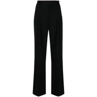 filippa k pantalon droit à design plissé - noir