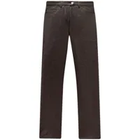 courrèges pantalon droit en cuir artificiel - marron