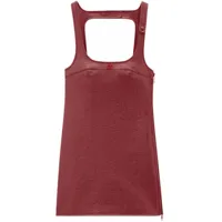 courrèges robe courte à logo brodé - rouge