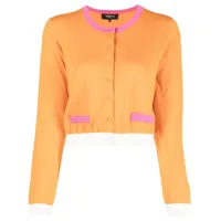 paule ka cardigan à design colour block - orange