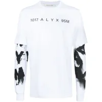 1017 alyx 9sm t-shirt à logo imprimé - blanc