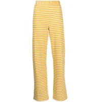 bambah pantalon droit à rayures - jaune