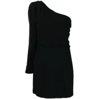 federica tosi robe courte à design à une épaule - noir