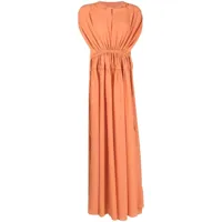 bambah robe longue à design sans manches - orange