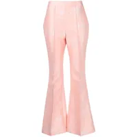 macgraw pantalon stereotype évasé en jacquard - rose
