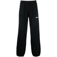 marni pantalon de jogging à patch logo - noir
