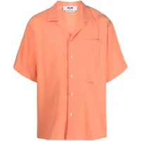 msgm chemise à manches courtes - orange