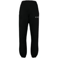 off-white pantalon de jogging à log imprimé - noir