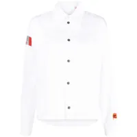 heron preston chemise en coton à patch logo - blanc