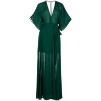 reformation robe portefeuille winslow - vert