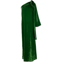 bernadette robe longue nel à design asymétrique à une épaule - vert
