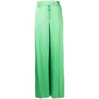 oscar de la renta pantalon ample à taille élastique - vert