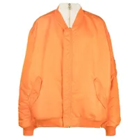 vetements veste bomber zippée à manches longues - orange