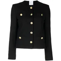 rosetta getty veste cintrée à boutonnière - noir