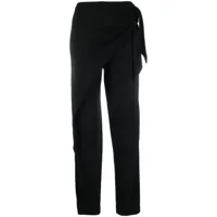 polo ralph lauren pantalon de tailleur à détail torsadé - noir