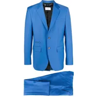 philipp plein costume à veste à simple boutonnage - bleu