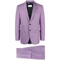 philipp plein costume boutonné à plaque logo - violet